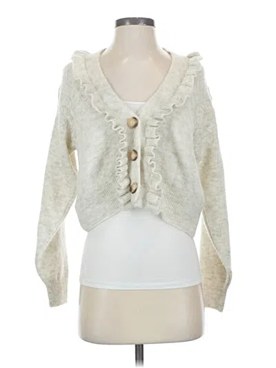 Pre-owned Mng Cardigan Sweater In White