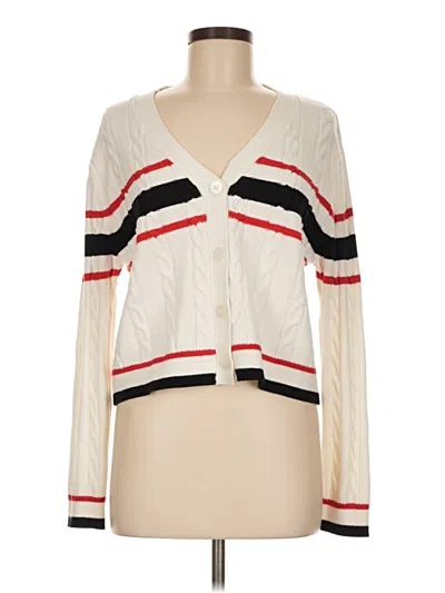 Pre-owned Mng Cardigan Sweater In White