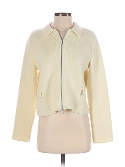 Pre-owned Mng Cardigan Sweater In White