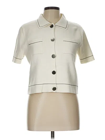 Pre-owned Mng Cardigan Sweater In White