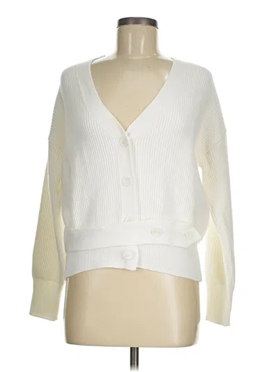 Pre-owned Mng Cardigan Sweater In White