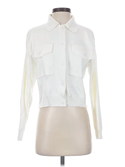 Pre-owned Mng Cardigan Sweater In White