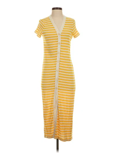 Pre-owned Mng Cardigan Sweater In Yellow