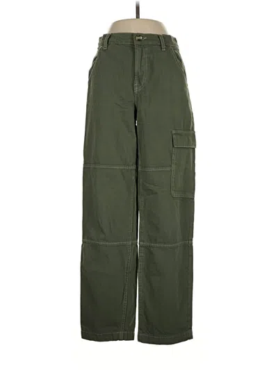 Pre-owned Mng Cargo Pants In Green
