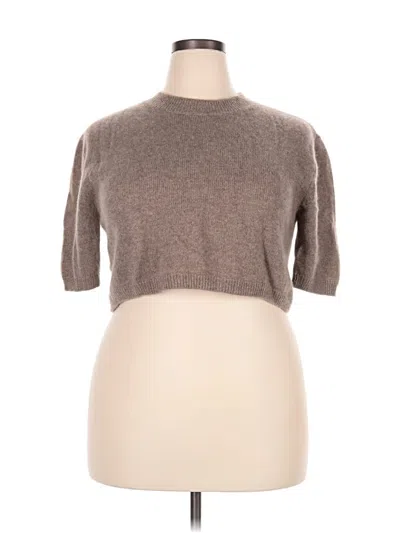 Pre-owned Mng Cashmere Cardigan Sweater In Brown
