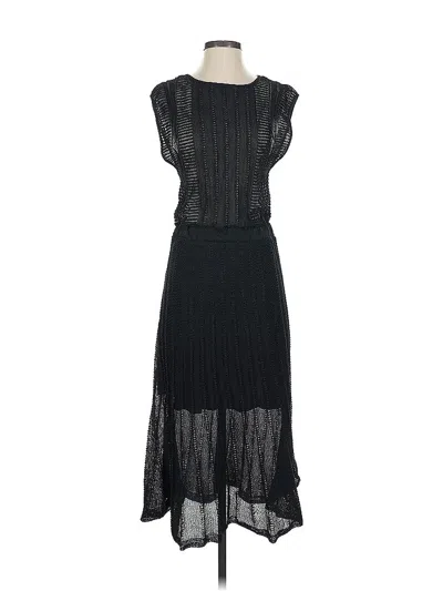 Pre-owned Mng Casual Dress In Black