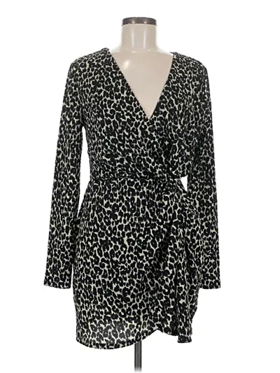 Pre-owned Mng Casual Dress In Black