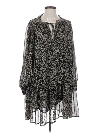Pre-owned Mng Casual Dress In Black