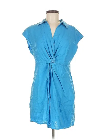Pre-owned Mng Casual Dress In Blue