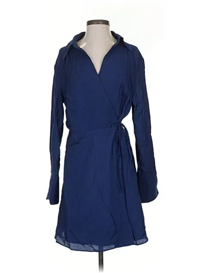 Pre-owned Mng Casual Dress In Blue