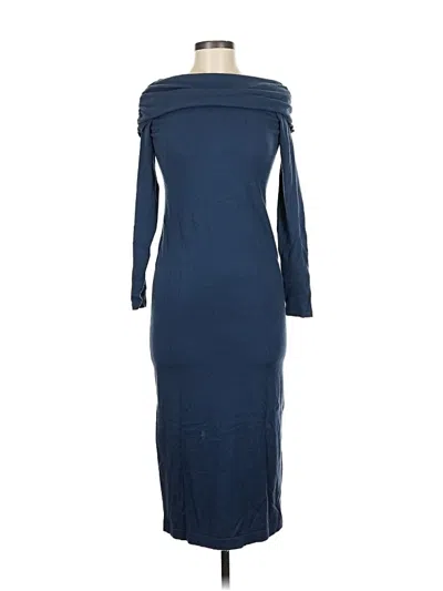 Pre-owned Mng Casual Dress In Blue