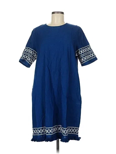 Pre-owned Mng Casual Dress In Blue