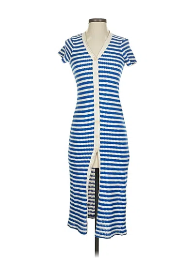Pre-owned Mng Casual Dress In Blue