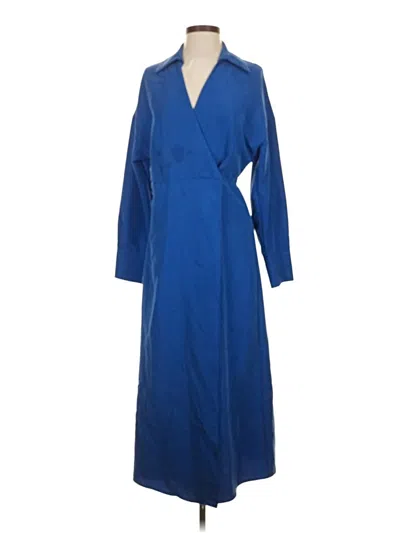 Pre-owned Mng Casual Dress In Blue