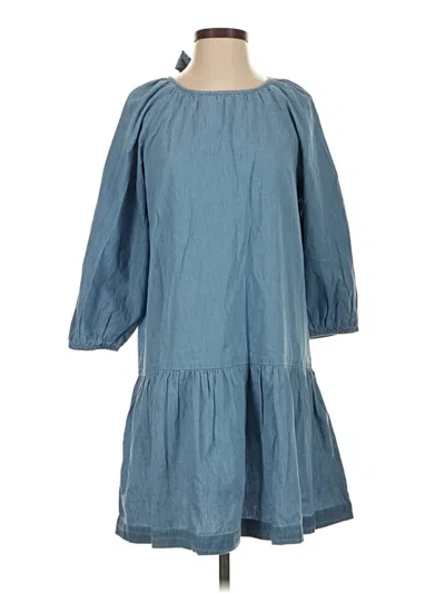 Pre-owned Mng Casual Dress In Blue