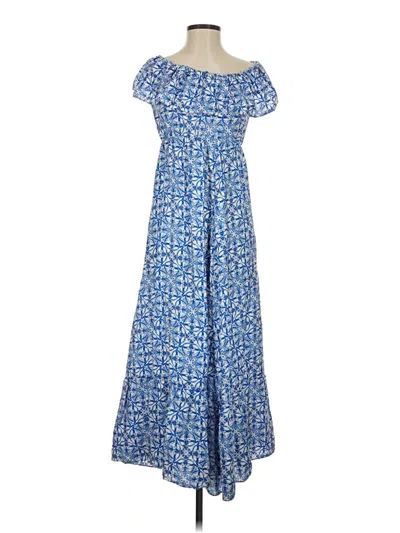 Pre-owned Mng Casual Dress In Blue