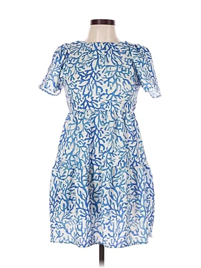 Pre-owned Mng Casual Dress In Blue