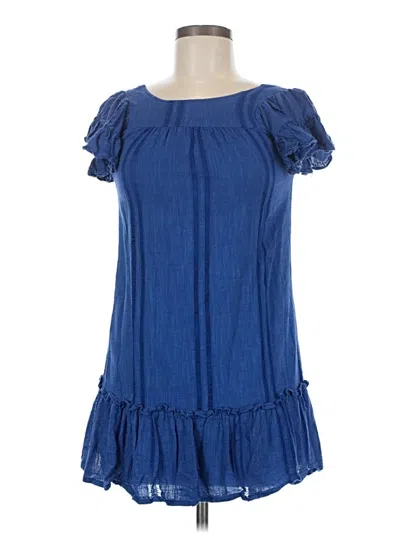 Pre-owned Mng Casual Dress In Blue