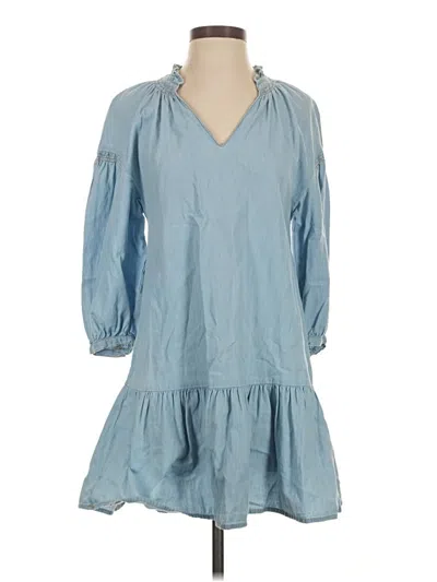 Pre-owned Mng Casual Dress In Blue