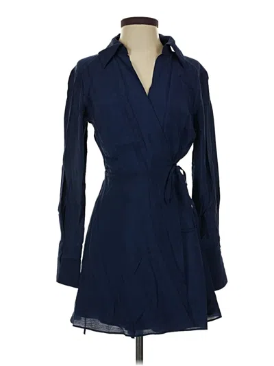 Pre-owned Mng Casual Dress In Blue
