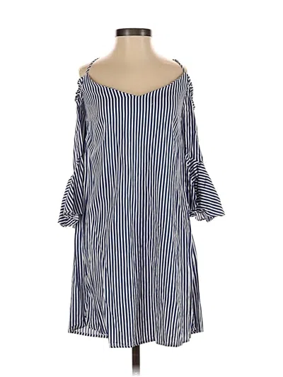 Pre-owned Mng Casual Dress In Blue
