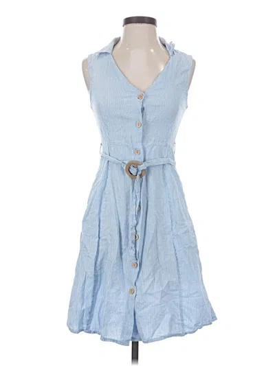 Pre-owned Mng Casual Dress In Blue