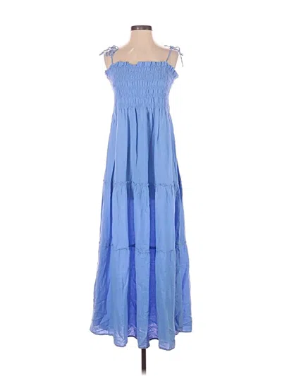 Pre-owned Mng Casual Dress In Blue