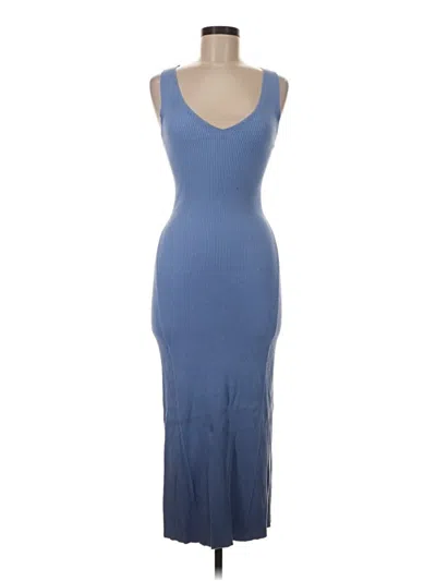 Pre-owned Mng Casual Dress In Blue