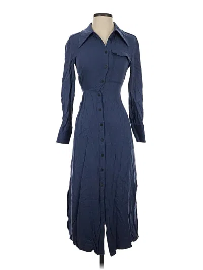 Pre-owned Mng Casual Dress In Blue