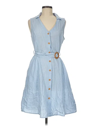 Pre-owned Mng Casual Dress In Blue