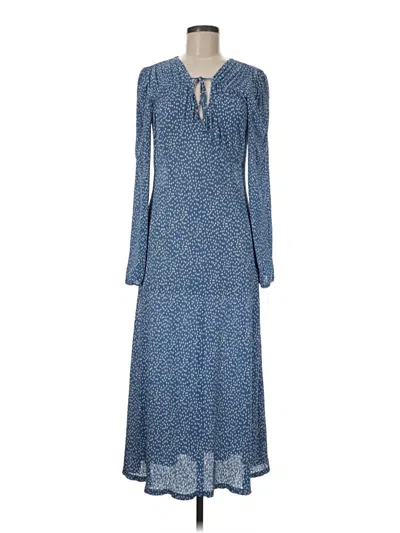Pre-owned Mng Casual Dress In Blue