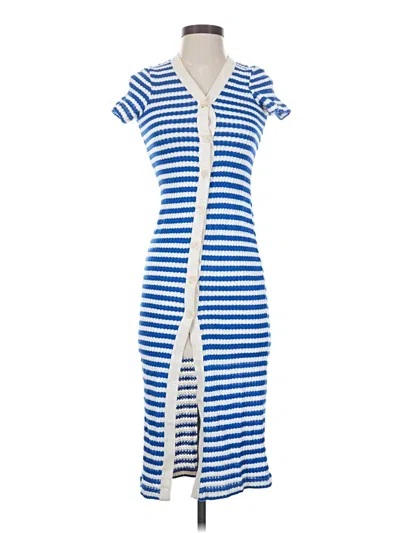 Pre-owned Mng Casual Dress In Blue