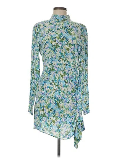 Pre-owned Mng Casual Dress In Blue