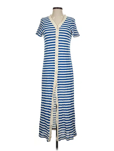 Pre-owned Mng Casual Dress In Blue