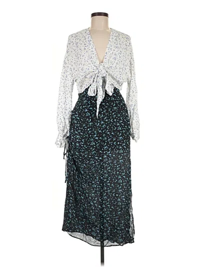 Pre-owned Mng Casual Dress In Blue