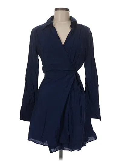 Pre-owned Mng Casual Dress In Blue