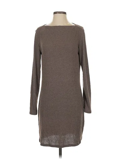 Pre-owned Mng Casual Dress In Brown