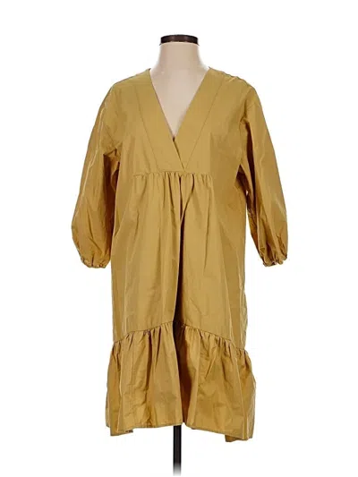 Pre-owned Mng Casual Dress In Brown