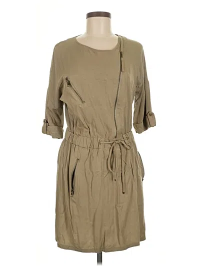 Pre-owned Mng Casual Dress In Brown