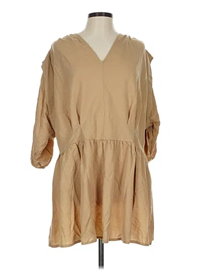 Pre-owned Mng Casual Dress In Brown