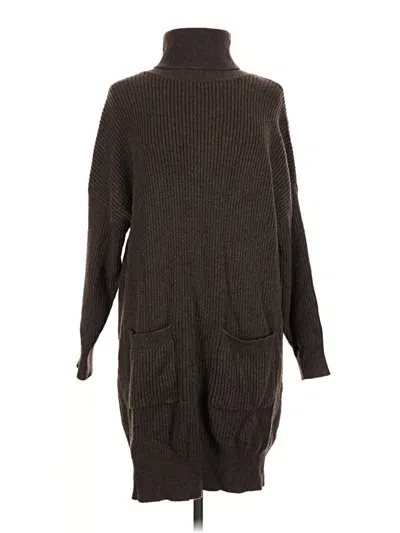 Pre-owned Mng Casual Dress In Brown