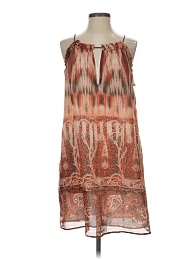 Pre-owned Mng Casual Dress In Brown