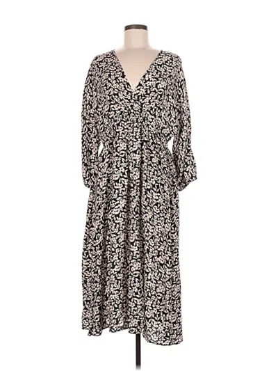 Pre-owned Mng Casual Dress In Brown