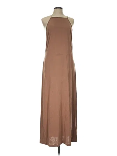 Pre-owned Mng Casual Dress In Brown