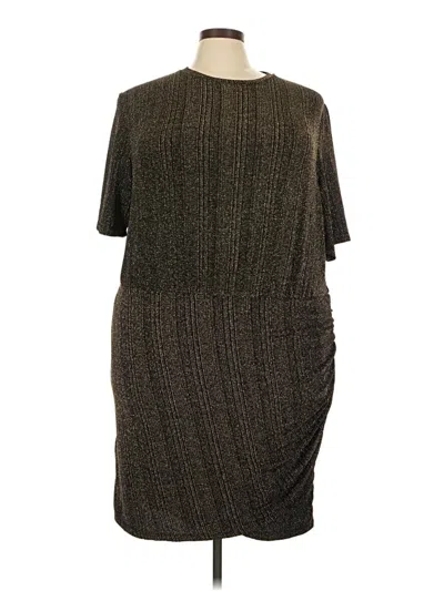 Pre-owned Mng Casual Dress In Brown