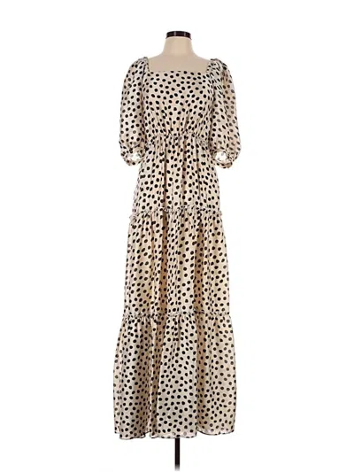 Pre-owned Mng Casual Dress In Brown