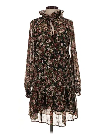 Pre-owned Mng Casual Dress In Brown