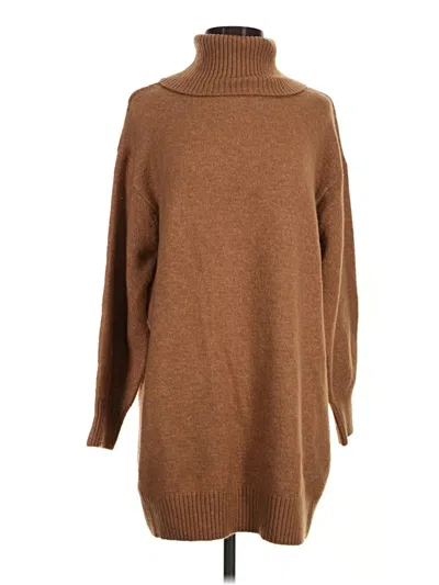 Pre-owned Mng Casual Dress In Brown