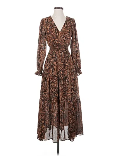 Pre-owned Mng Casual Dress In Brown