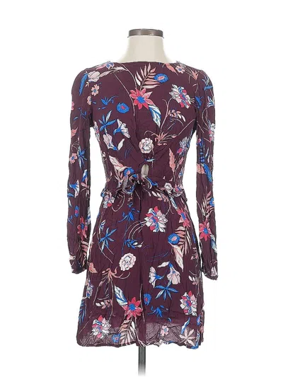 Pre-owned Mng Casual Dress In Burgundy